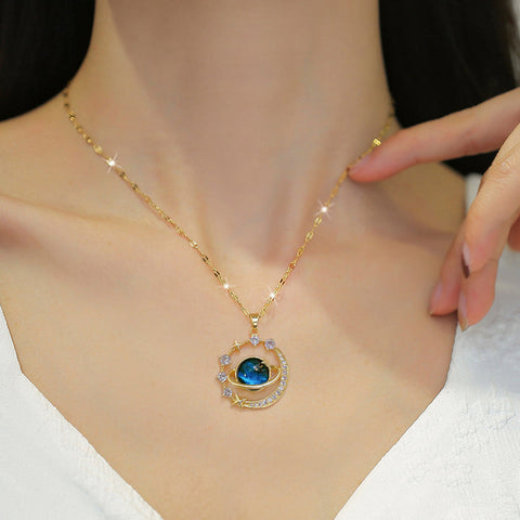 Titanium Steel Starry  Necklace
