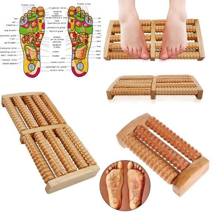 Wooden Roller Foot Massager