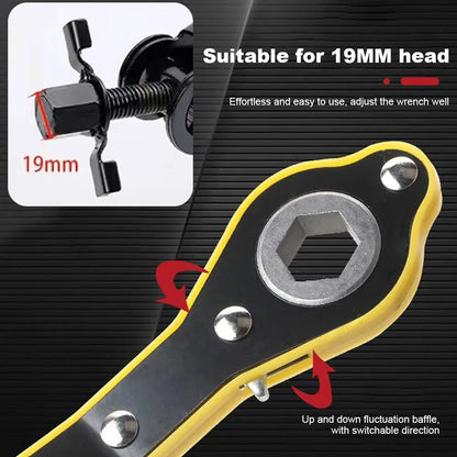 Universal Smart Wrench – Long Handle, 360° Forward & Reverse